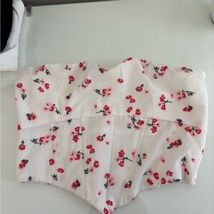Princess Polly White Floral Bustier